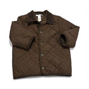 Janie and Jack Brown Quilted Barn Jacket Toddler Size 12-24 Months